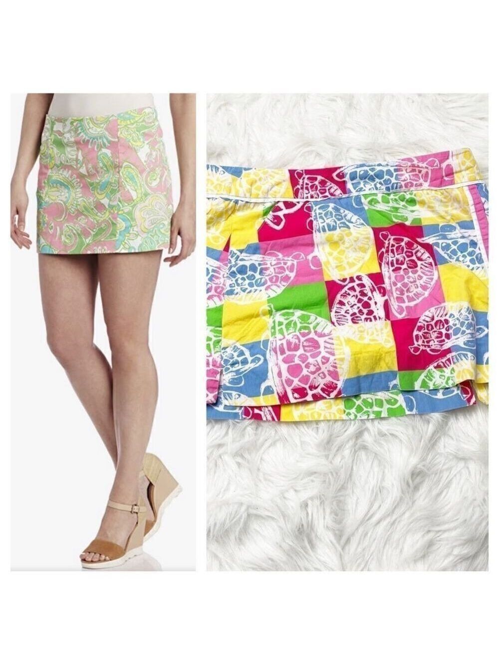Lilly Pulitzer Rollin’ Turtle Lennie Check Skort